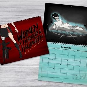 2023 Pin Up Wall Calendar - Illustrated Women of Horror & Halloween Series 2